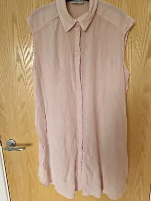 Matalan Papaya Shirt Knee Length Dress. Summer Holiday Dress. Size UK 14 New. • £6