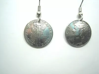 Silver Mercury Dime Earrings~1916-1945-classic! • $21