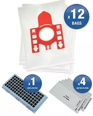 12 Vacuum Cleaner FJM Bags For Miele Compact C1 & C2 Series With Filter Kit! • $19.95