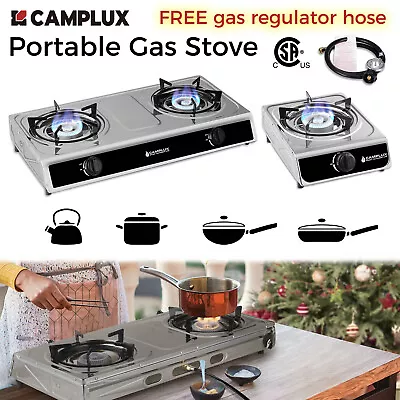 Camplux Portable Gas Stove Stainless Steel Gas Cooktop Cooker With Auto Ignition • $99.99