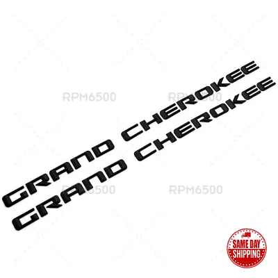 2x 14-16 OEM Grand Cherokee Altitude Emblems Nameplate Jeep Badges Black • $27.99