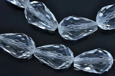 £2.55 • Buy Glass Crystal Faceted Teardrop Briolette Beads For Jewellery Making Craft