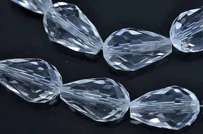 £2.55 • Buy Glass Crystal Faceted Teardrop Briolette Beads For Jewellery Making Craft