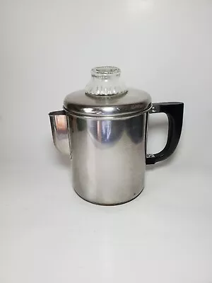 VINTAGE EKCOWARE Thick Copper Bottom 4-6 Cup Percolator Coffee Pot Stove Top  • $39.99