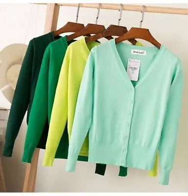 £4.79 • Buy Womens Cardigan Long Sleeve Ladies Knitted Top Cardigans Outwear Size 8-24 UK -