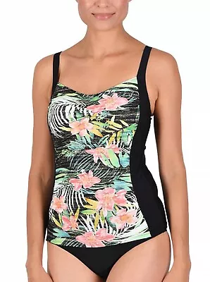 Naturana Hibiscus Print Mastectomy Tankini Set Size 10 • £14.95