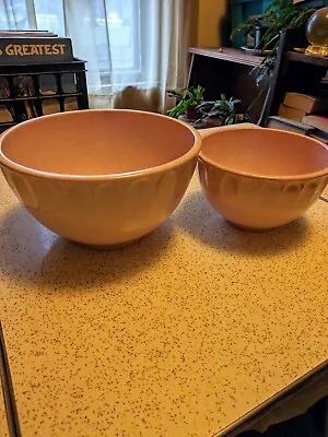 Vintage Boonton Ware 2 Pink Melmac Mixing Bowls 511A-2 Qt./511C-4 Qt. • $11.98