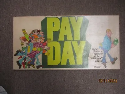 VINTAGE Pay Day Board Game Parker Brothers 1975 Board Missing • $8