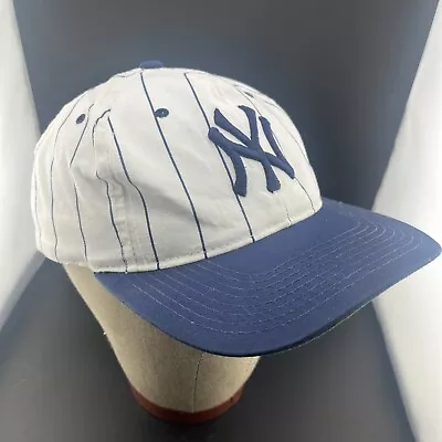 Rare Pinstripe Version - Vintage Yupoong New York Yankees Snapback Hat Cap 90s • $39.99