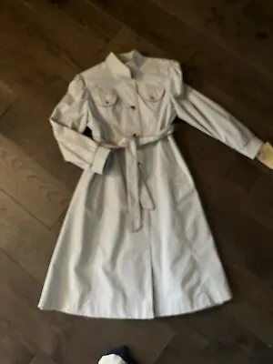 Freddi Gail Vintage Trench Coat Pink Piping-sz Jnr 11/12-NWT-Custom Tailored • $85