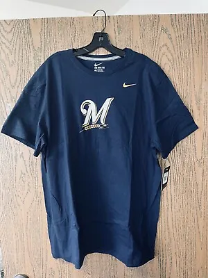 NIke MLB Logo Tee - Brewer - Navy - XXL • $17.99