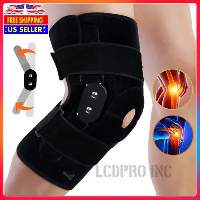 Knee Brace Hinged Compression Sleeve Joint Support Open Patella Stabilizer Wrap • $12.68