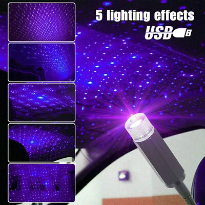 $6.09 • Buy Car Interior Roof USB LED Star Light Atmosphere Starry Sky Night Projector Lamp