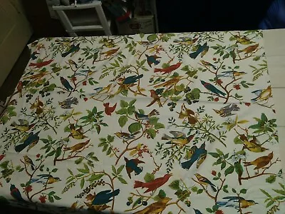 1 Pre-owned Vintage 1980's Bird Design Table Cloth Minor Dirt Blotch That's It. • $250