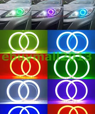 BT Cotton RGB Angel Eyes Halo Ring For Mazda 3 Projector 2010-2013 Headlight DRL • $39.51