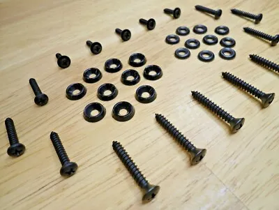 (27 Pcs) NEW BLACK INTERIOR SCREWS/WASHERS! FOR CLASSIC/VINTAGE VEHICLES ETC • $8.95