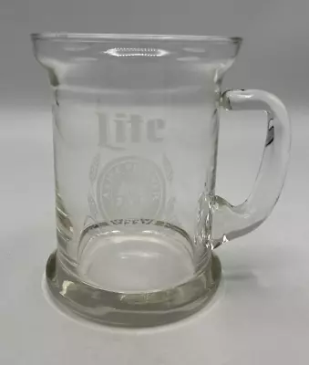 Miller Lite Beer Logo Pilsner Glass Etched Half Pint Mug Stein Vintage • $12.95