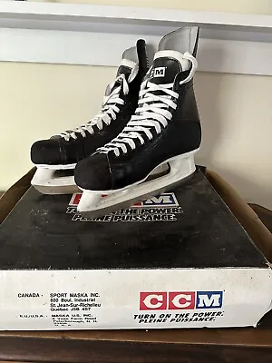 Vintage CCM Champion 90 Hockey Skates With Original Box BLACK Men's 10 • $44.10