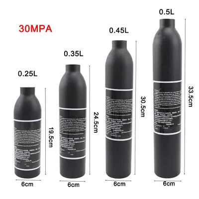 4500psi Paintball Cylinder Aluminum CO2 Air Tank M18x1.5 Pressure Soda Bottle • $42.07