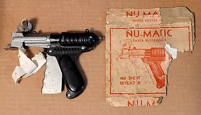 Vintage 1930's Black Nu-Matic Toy Paper Buster Gun - Space Ray Gun - Works! • $66.95