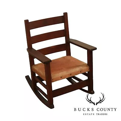 Gustav Stickley Antique Mission Oak Childs Rocker • $795