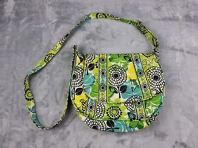 Vera Bradley Limes Up Clare Hipster Crossbody Shoulder Purse Black Green Blue • $13.99