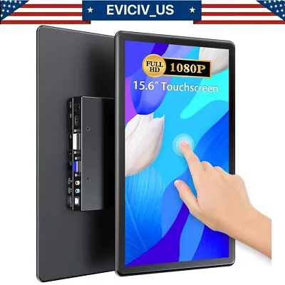 Touchscreen Portable Monitor 15.6'' HDR 1080P HDMI VGA DVI For Raspberry Pi Used • $79.99