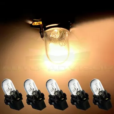 5Pcs T10 Warm White 3W Cluster Dash Light Bulb W/ 5/8  Lock Socket For Chrysler • $9.02