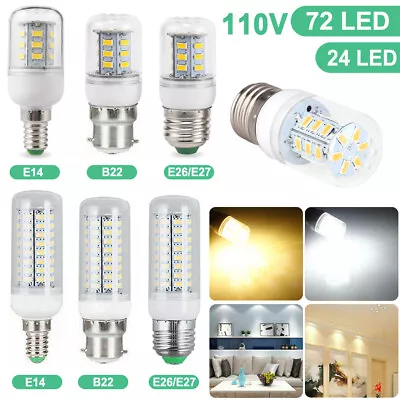 5Pack LED E27 E14 B22 Warm/Daylight White LED Corn 5730SMD Bulbs Lamp Light 110V • $16.99