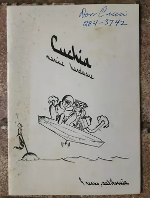 Vintage CUCHIA MARINE HARDWARE Parts Catalogue - Fresno California - Speed Boats • $25