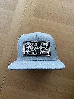 Vans Off The Wall - Mens Snapback Flat Brim Baseball Cap Hat - Grey - One Size • £18