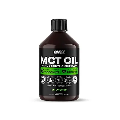 500ml MCT Oil 100% Pure C8 & C10 Liquid Coconut Oil For Keto Diets & Bulletproof • £11.99
