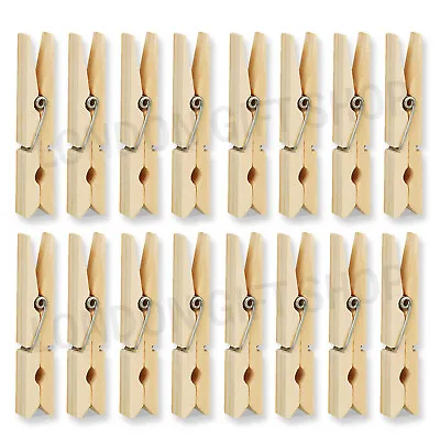 12 24 36 Strong Durable Wooden Dolly Pegs Clothes Laundry Washing Line UK • £2.89