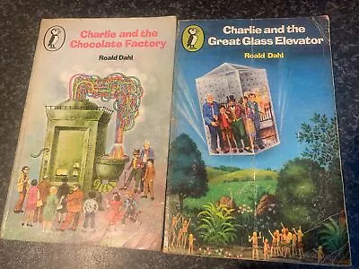 Charlie And The Chocolate Factory & The Great Glass Elevator Roald Dahl Vintage • £9.99