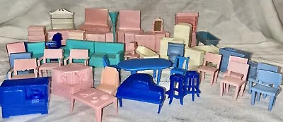 Vtg Marx Superior Lot Of  46 Pcs Doll House Furniture Grand Piano Corner Spa Tub • $19.99