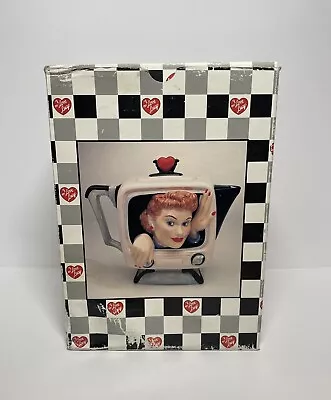 Vintage 1996 I Love Lucy 3D TV Ceramic Teapot Vandor Collectors Lucille Ball • $129