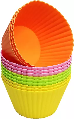 Jumbo Silicone Baking Cups Cupcake Liners Muffin Cups Cake Molds Large • $13.73