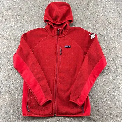 Patagonia Sweater Mens Large Red Full Zip Hoodie Better Fleece Logo Sweatshirt • $52.47