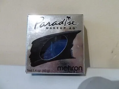 Mehron Paradise AQ Make Up Dk Blue Face Body Paint Fancy Dress Party Costume 40g • £8.99