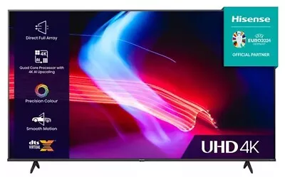 Hisense Smart TV 4K Ultra HD HDR LED 55A6KTUK 55'' Alexa Freeview Play  • £264.99