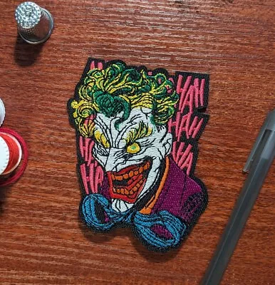 Joker Patch Batman DC Comics Hahaha Gotham Embroidered Iron On Patch 3x3.5  • $5