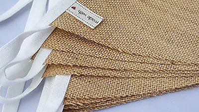 £1.65 • Buy HESSIAN Fabric Bunting /  SOLD BY THE METRE / Wedding Party Christmas Garden 