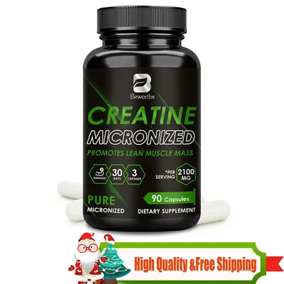 Creatine Monohydrate Capsules Build Muscle Mass Support Muscle Recovery 90PCS • $13.84