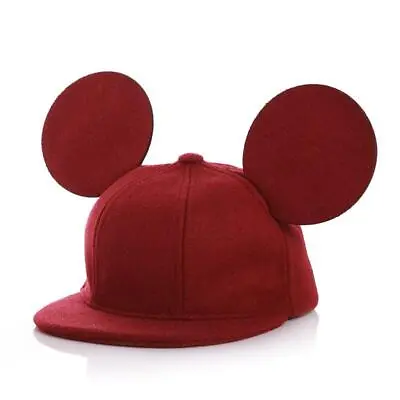 Kids & Adult Mickey Mouse Ears Snapback Hats Hip-Hop Baseball Caps Real Wool Hat • $10.99