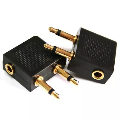 £2.85 • Buy 2 Pcs Airplane Flight Headphone Adapter For 3.5mm Plug Jack Socket Converter