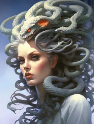 MEDUSA LADY DARK FANTASY ART PRINT 8.5 X11  13 X19  PHOTO PICTURE POSTER A723 • $7.95