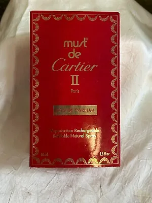 Must De Cartier Ii 50ml Edp Vintage Refillable Spray (new With Box) • $579.50