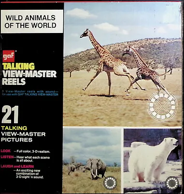 Wild Animals Of The World Talking View-Master 3 Reel Set VINTAGE 1970'S • $11.99