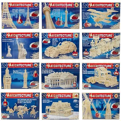 Matchitecture Matchstick Model Kits Wooden Modelling Match Craft • £22.38