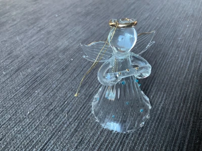 $12.50 • Buy Glass Xmas Angel Ornament 9x6x5cm Opened Never Used Unwanted Gift Undamaged 